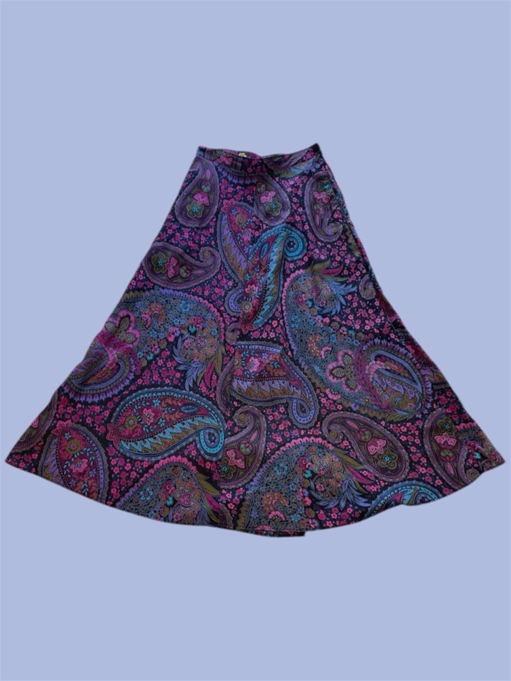 Chemisette LTD Vintage Paisley Patterned Multicolor Midi Skirt - Picture 2 of 5